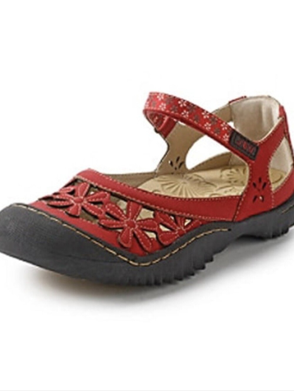 NWT JBU by Jambu Wildflower Encore Women's Mary Jane Flats Shoes Red Size US 8.5